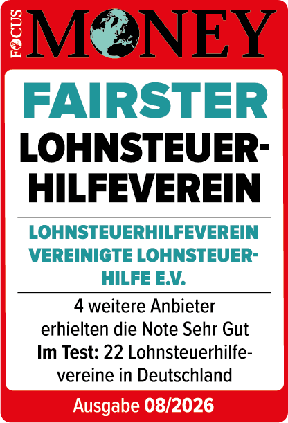 FOCUS MONEY: VLH erhält Siegel als fairster Lohnsteuerhilfeverein 2026